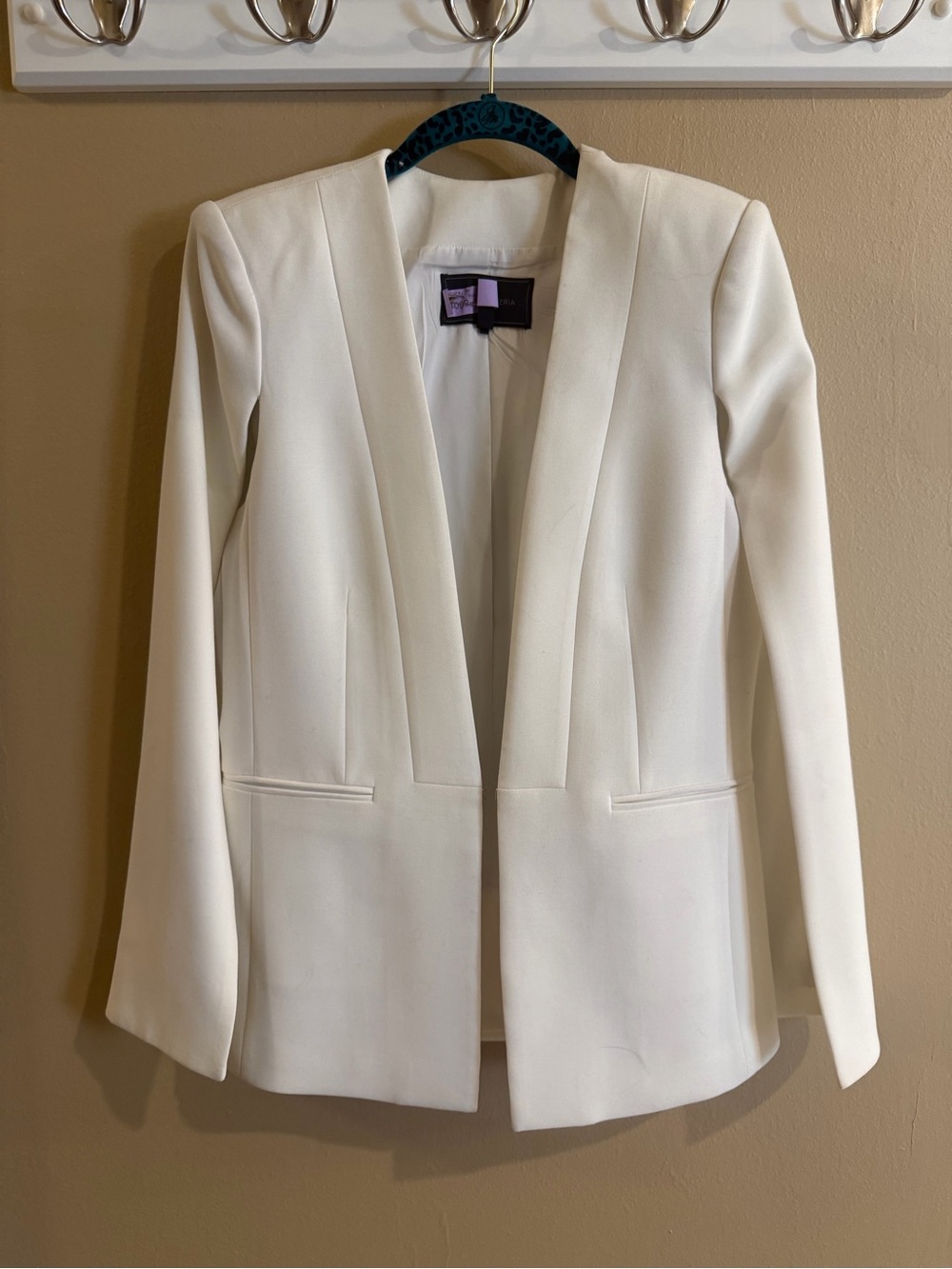 Women's White Open Front Blazer Jacket - BCBG MAX Azria